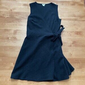 J by J. Crew Black Sleeveless Ponte Wrap Dress - Women’s Size S - L3257